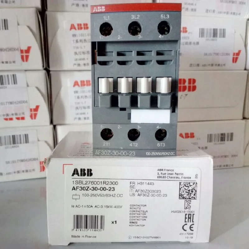 

ABB 3-ploe contactors AF series AC/DC 50HZ/60HZ DC 20V~250V 30A 15kw AF30Z-30-00-21 AF30Z-30-00-23