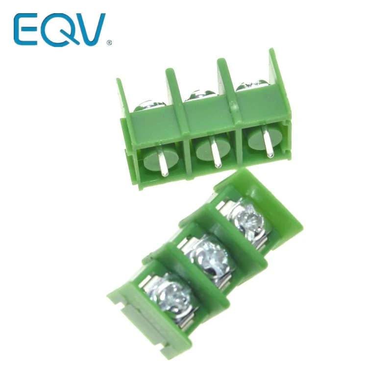 20PCS/LOT KF7.62-3P 7.62mm pitch pcb screw block Splice connector terminal KF7.62 3Pin Green ROHS Can be connected