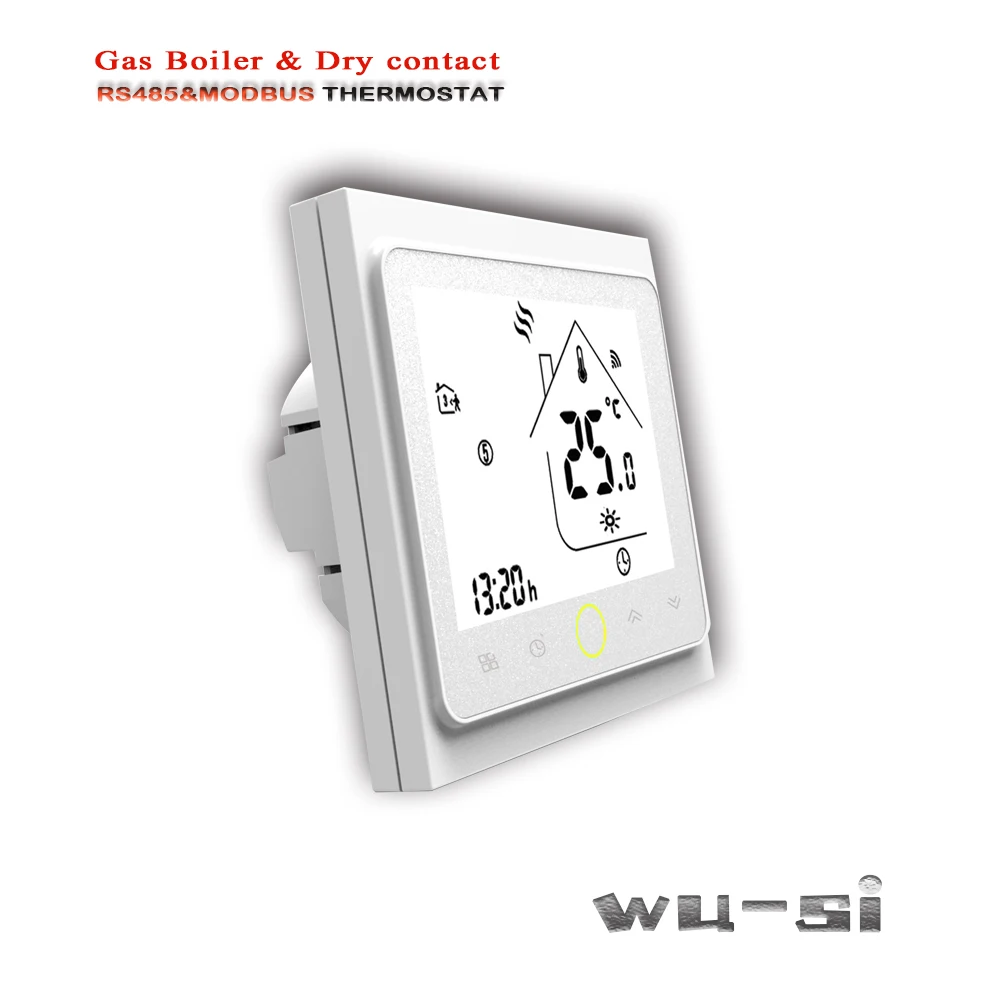 Termostato da caldeira a gás rs485 e modbus, para aquecimento inferior do piso, programação 5 + 2, 24vac 95-240vac opcional