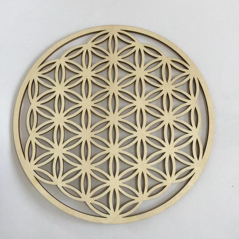 10x Wooden flower of life 30 cm in diameter Wall Art Sign Hanging Sacred Geometry Artwork