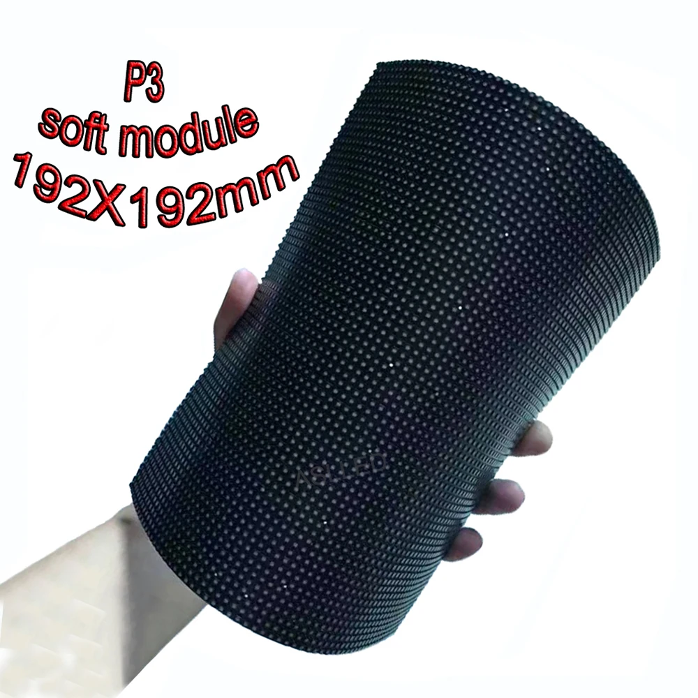 P3 Flexible LED Screen Unit Board Indoor Curve Electronic Advertising Screen Panel 192X192 Size Factory Spot Wholesale