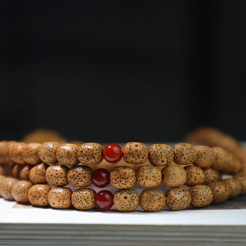 Beads Natural Stars and Moons Bodhi Buddhism 108 Mara Bracelet Prayer Yoga Necklace 8mmx9mm Beads Rosary Good Luck Gift 4
