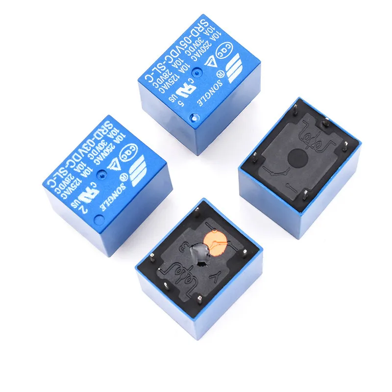 10pcs Relay SRD-03VDC-SL-C SRD-05VDC-SL-C SRD-12VDC-SL-C SRD-24VDC-SL-C 3V 5V 6V 9V 12V 24V 48V 10A 250VAC 5PIN Relays Relais