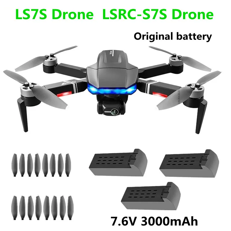 LSRC-S7S Drone Original Accessories Battery 7.6V 3000mAh Propeller Maple Leaf /USB Cable Use For LS7S Drones Spare Parts