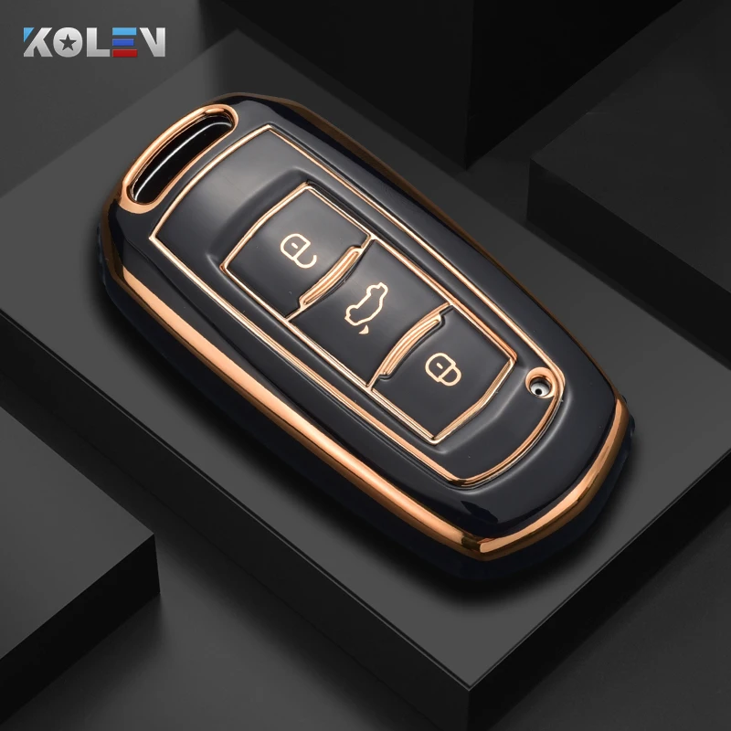 Fashion TPU Car Remote Key Case Cover Shell per Geely Atlas Boyue NL3 EX7 Emgrand X7 EmgrandX7 SUV GT GC9 Borui Peotect Keyless