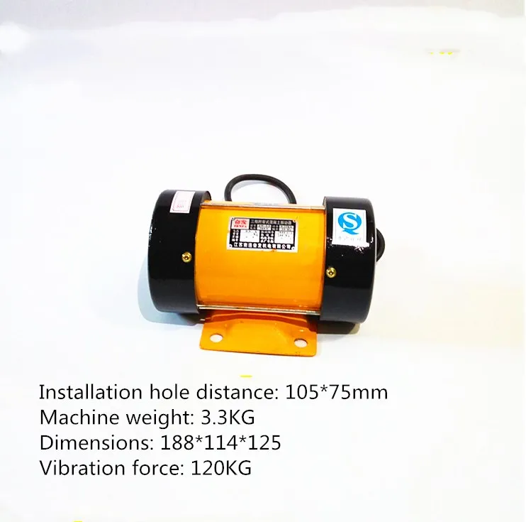 Único motor de vibração trifásico 220v380v, 250w/370w, vibrador de vibração, motor de vibração pequeno