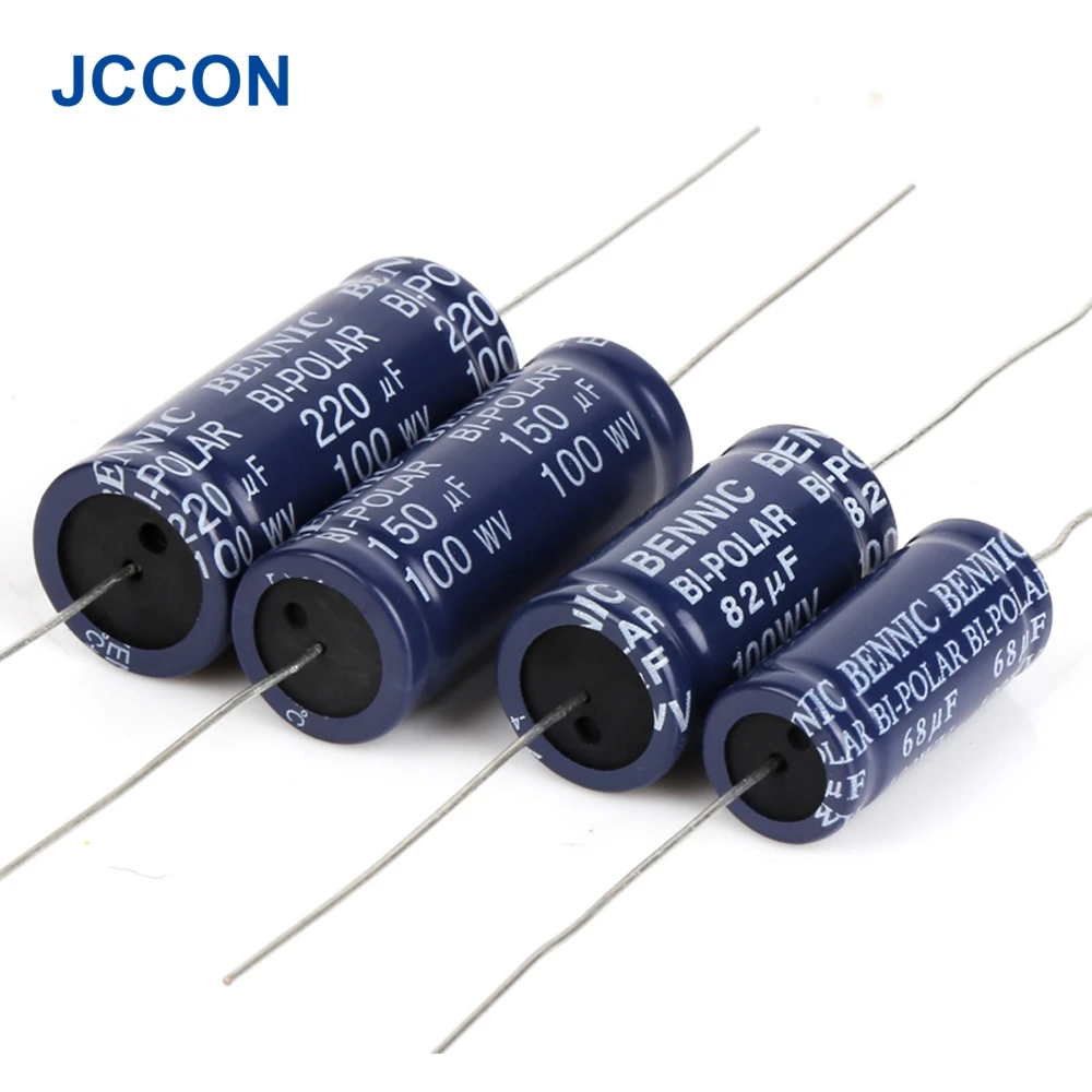 1Pcs B10A 100V Superior Capacitor Horizontal Electrolytic Capacitor Speaker Frequency-Divided Audio Capacitor Audiophile