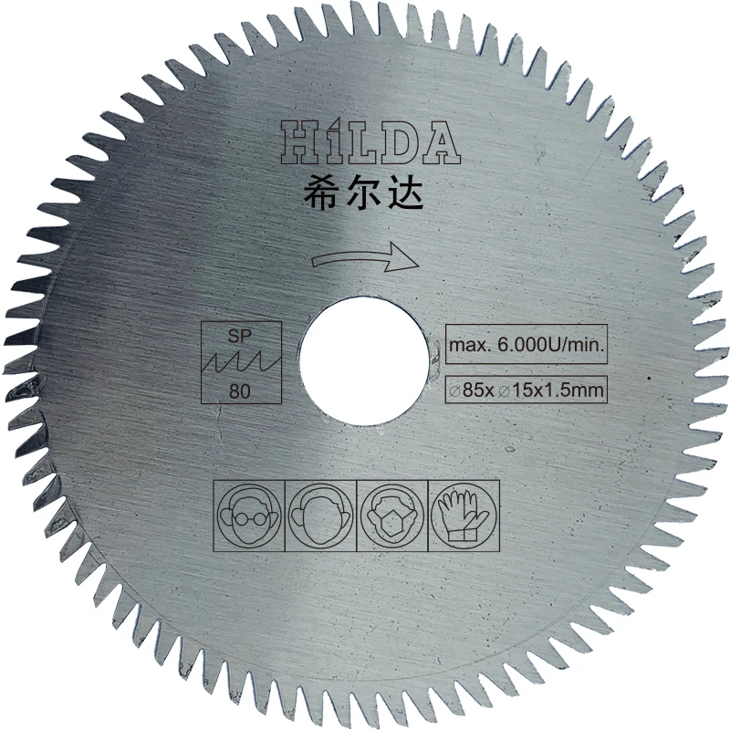Hoja de accesorio para minisierra Circular eléctrica, disco multifunción, tamaño 85mm, herramienta eléctrica, 6 unids/lote