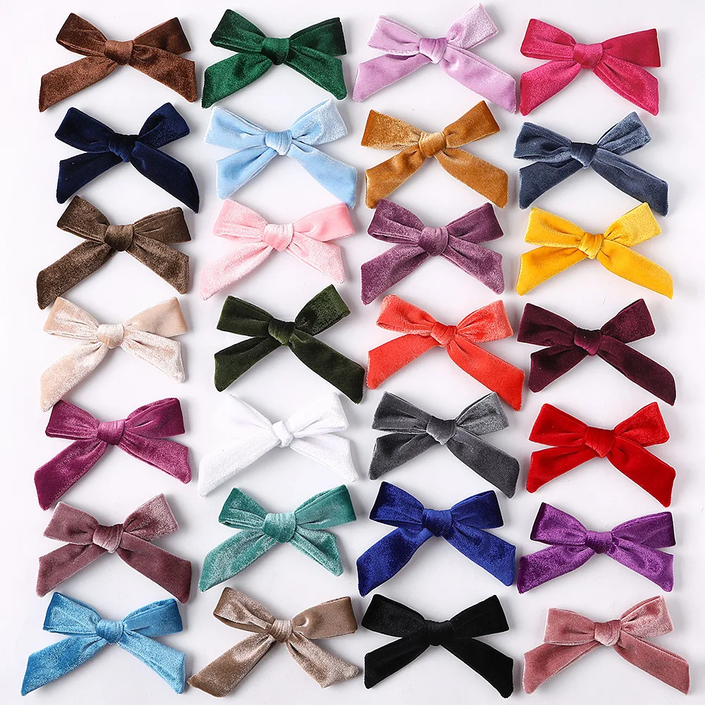 New Fashion Super soft velvet Baby bow Hairpin multicolor baby cute little butterfly Girls Barrettes Hair Accessories