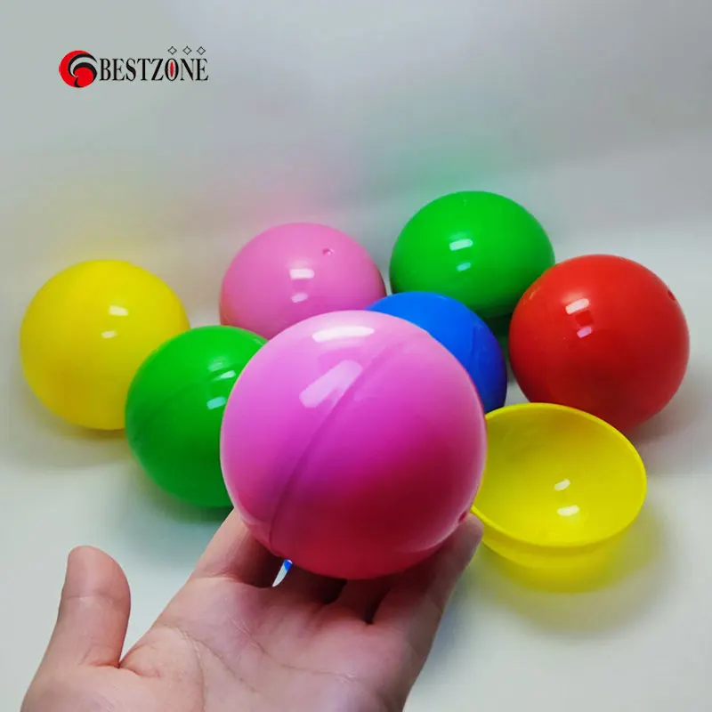 50 unids/lote 65MM 2,6 pulgadas cápsulas de juguete de plástico mezcla vacía coloridas bolas redondas de gran tamaño máquina de chicles a granel para máquina expendedora