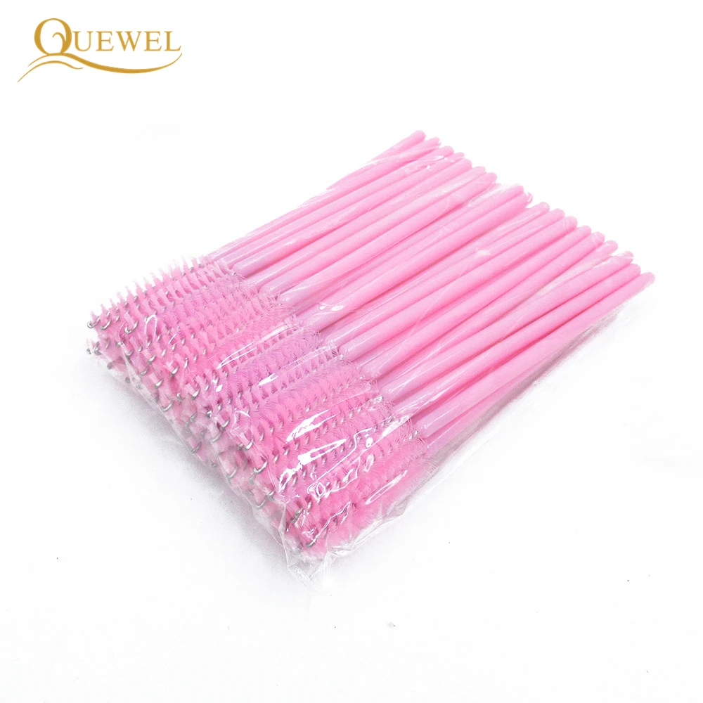 50 PCS Einweg Wimpern Pinsel Mascara Zauberstäbe Eye Lash Wimpern Verlängerung Augenbraue Applikator Kosmetik Make-Up Pinsel Werkzeug Kits