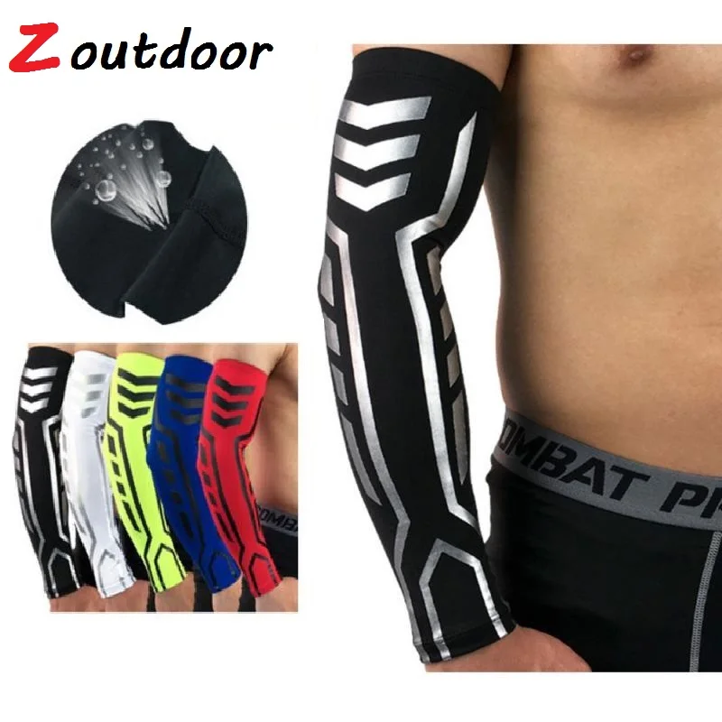 

Компрессионные нарукавники для занятий спортом, для баскетбола, езды на велосипеде, летние, для бега, защита от ультрафиолета, для волейбола, солнцезащитные ленты, 1 шт.