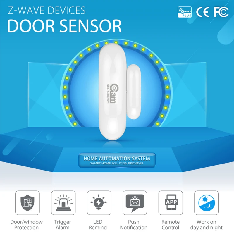 NEO COOLCAM NAS-DS01Z Z-wave Door Window Sensor Compatible with Z wave 300 500 series Magnet Lock Door Sensor Alarm