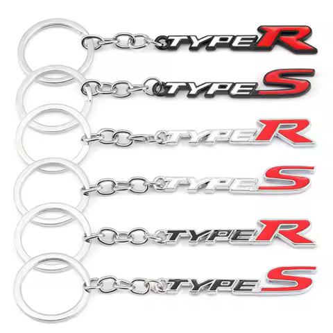 Car Keychain Type R Type S Keyring Key Chain Ring Holder for Honda Racing Sport Odyssey City Civic Accord Crv Hrv FitSpirior