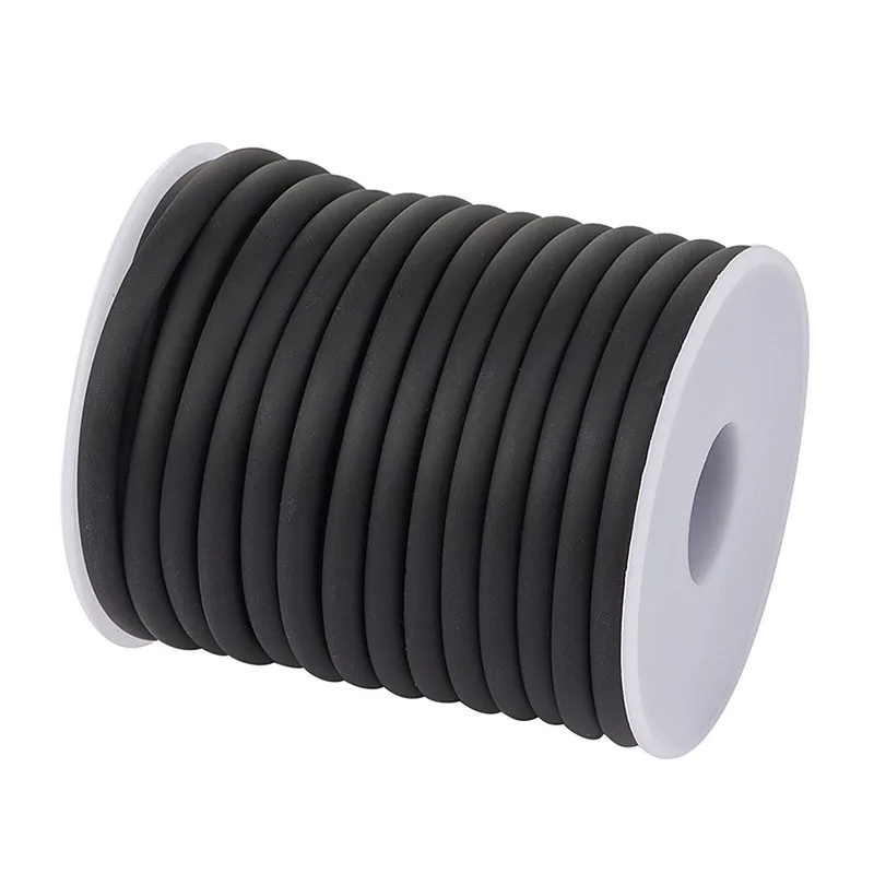 10m/roll Silicone Cords 5mm Rubber Hollow Thread Cords Kintting for Jewelry Making DIY Bracelet Necklace Home Crafts Accessories