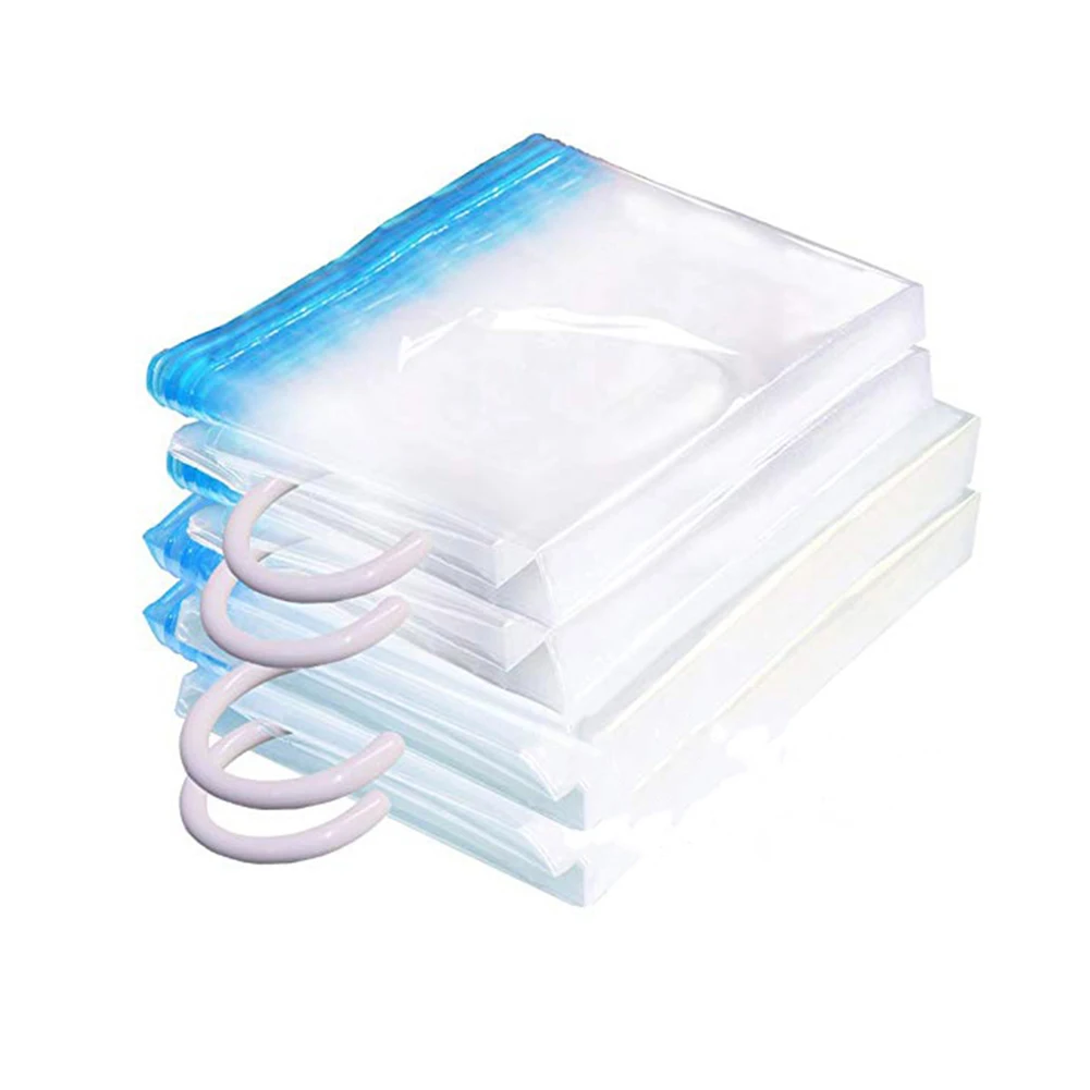 Home Vacuum Bag for Clothes Storage Bag With Valve Transparent Border Foldable Compressed Organizer Saving Seal Packet Save Spac