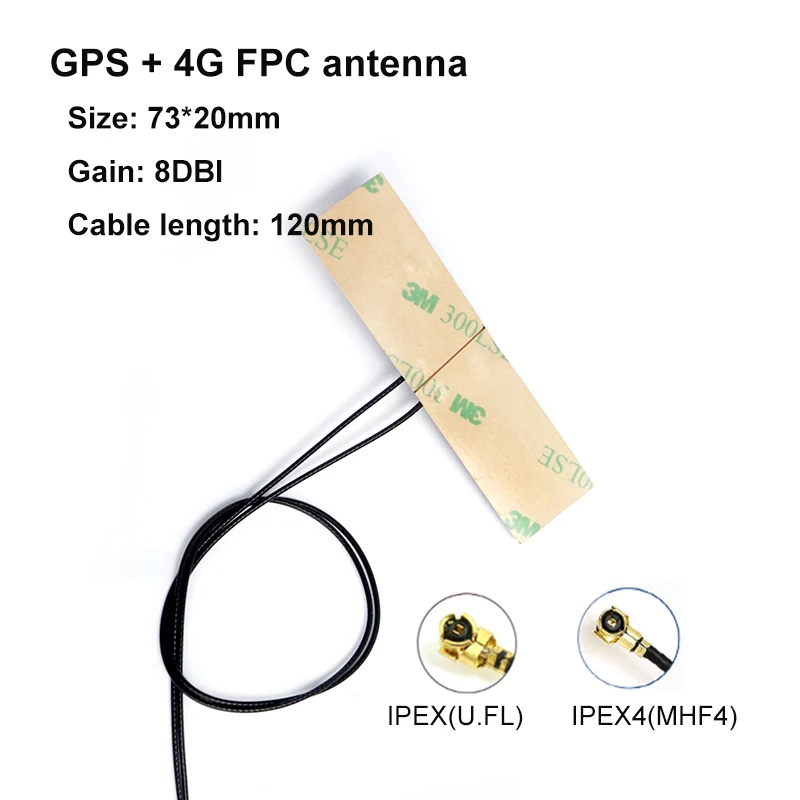 2pc GPS+4G antenna GPS LTE FPC cable Flexible internal IPEX U.FL IPEX4 MHF4 8dbi for SIM7906E SIM7912G EP06 EM06 EM12-G EM20-G