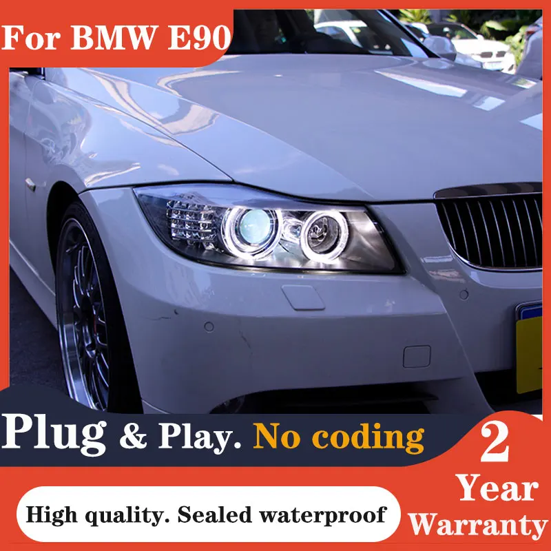 

Фары для BMW E90 3 серии 2005-2012 320 автомобильные светодиодные ДХО Hella 5 ксеноновые линзы Hid H7 автомобильные аксессуары 323i 325i