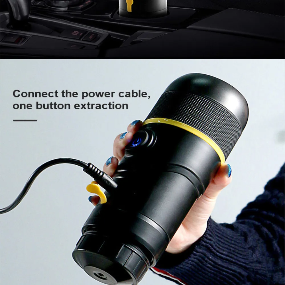 Portable Coffee Machine for Car & Home,DC12V Expresso Coffee Maker Fit Nexpresso Dolce Pod Capsule Coffee Powder