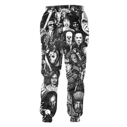 LCFA Brand 3D Printed Black White Horror Killer Casual Gorgeous Trousers Art SweatPants Men/Women Joggers Pants Dropshipping