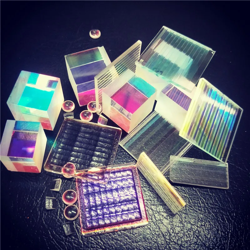 2pcs Defective Dichroic X-cube Optical Prism Cube RGB Splitter Refracted Light Photography