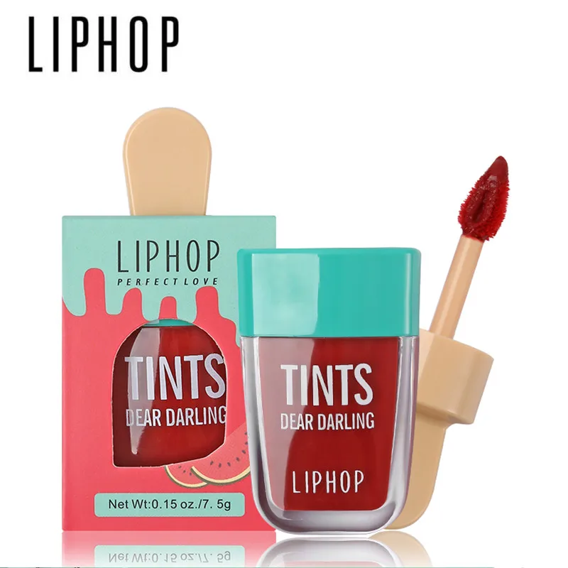 LIPHOP 6 Farben Eis Lip Tint Langlebig Flüssigen Lippenstift Wasserdicht Sexy Matte Lip Gloss Tattoo Make-Up