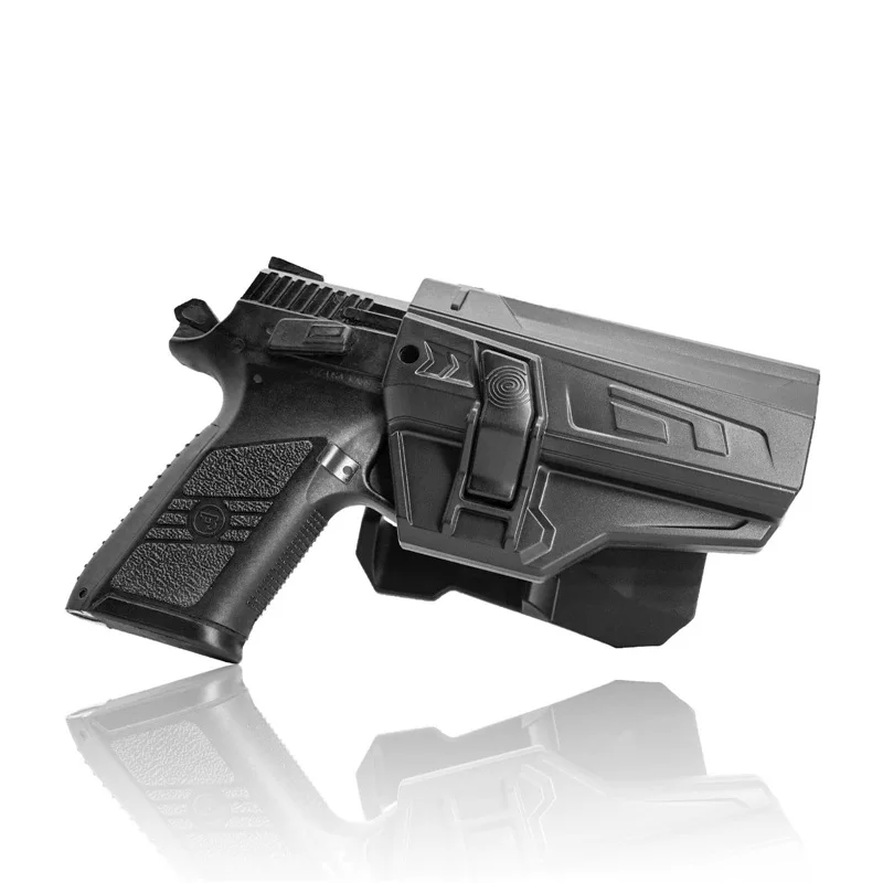 전술 CZ P07 P09 드롭 다리 허벅지 홀스터 권총 총 홀스터 벨트 루프 자동 잠금 Palstic-Steel 총 홀더 케이스