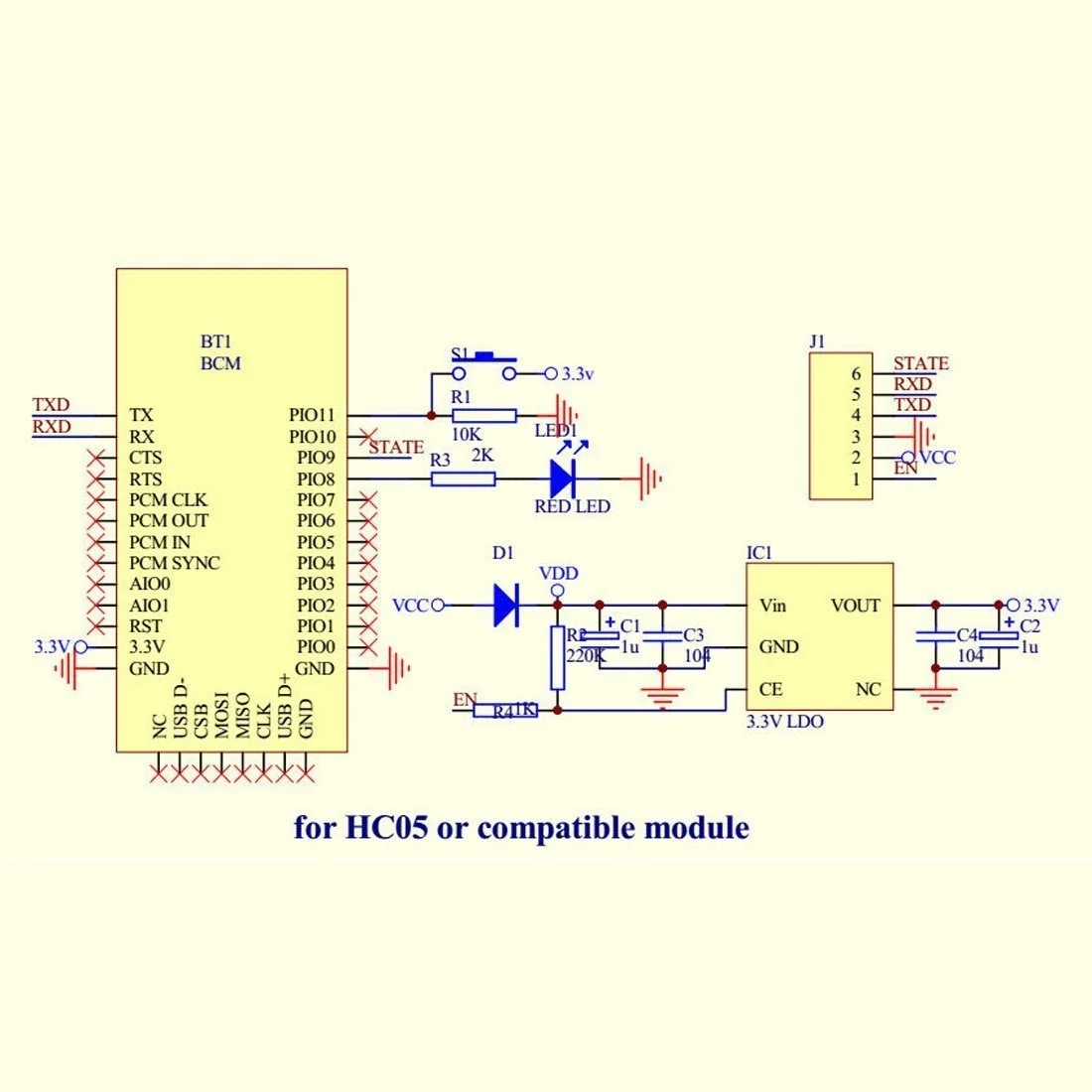 Hc-05 6 Pin Draadloze Bluetooth Rf Transceiver Module Seriële Bt Module Voor Arduino