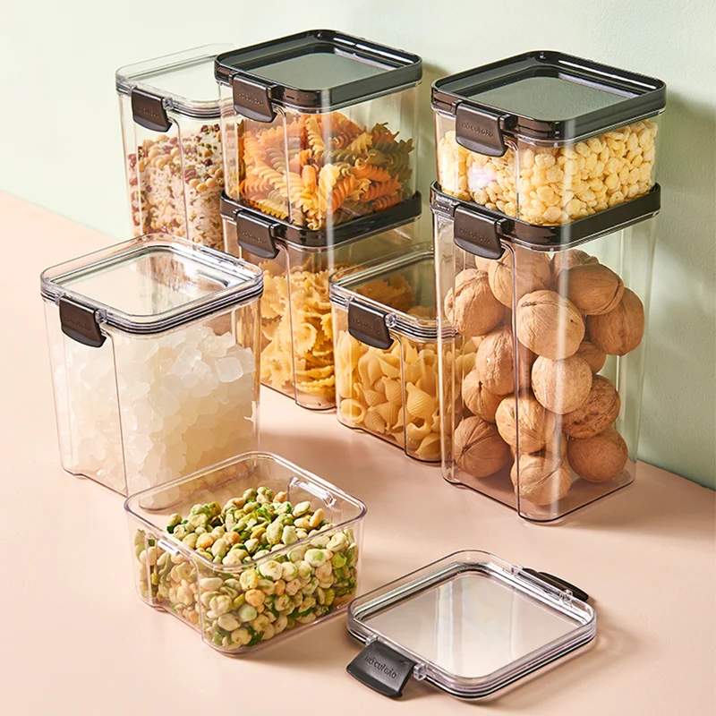 Kitchen Organizer Storage in the Kitchen, Home Kitchen Accessories, Sugar Bowl Jars, Bulk Cereals Cajas Organizadoras