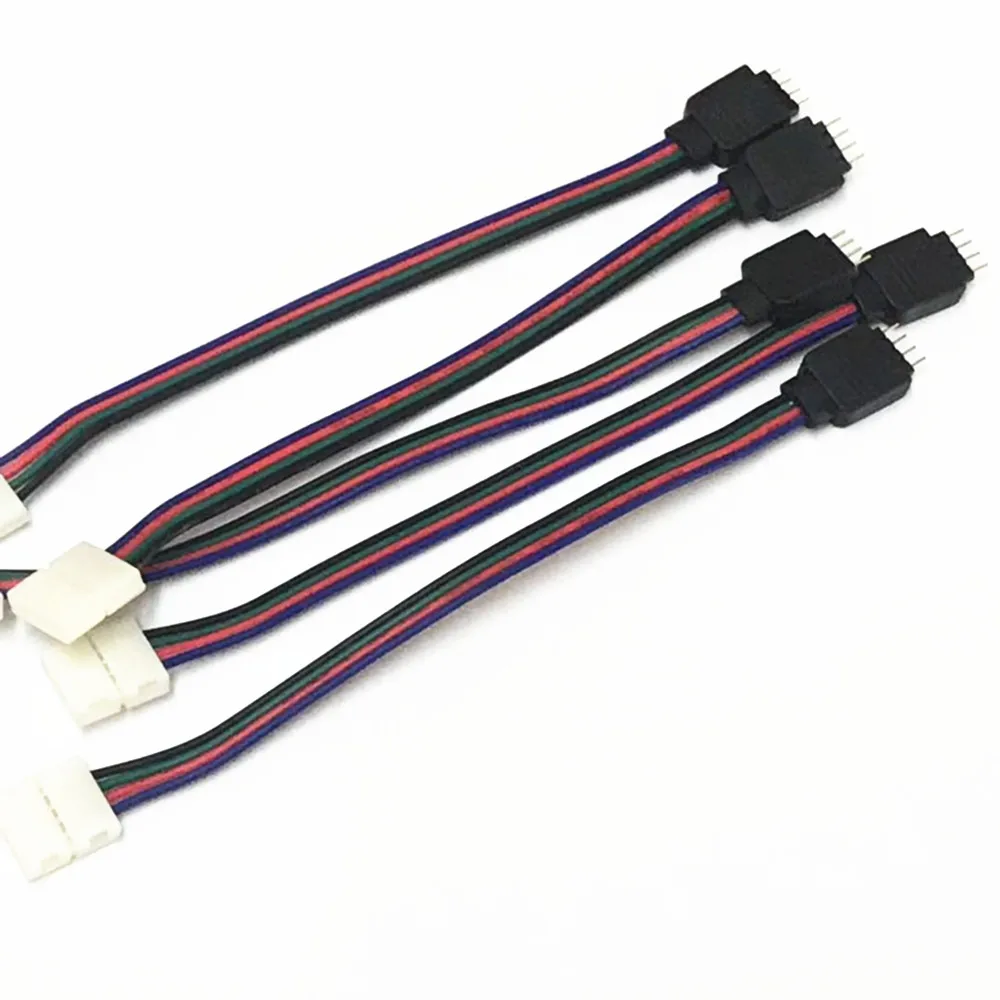 

15cm 4 Pin 4pin 5050 3528 LED RGB Strip Extension Connector Cable Wire led strip Extension Cables Clip Wholesale&DropShip