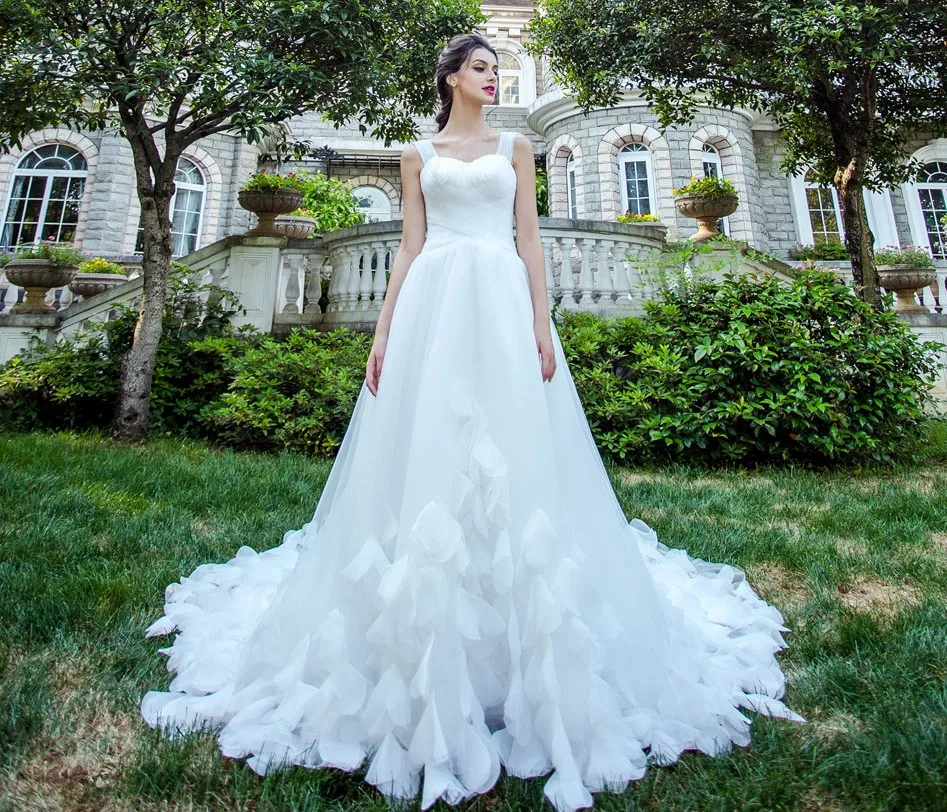 Vestido De novia De princesa De lujo con diseño De nubes y flores en 3D, traje De novia De talla grande, 2023