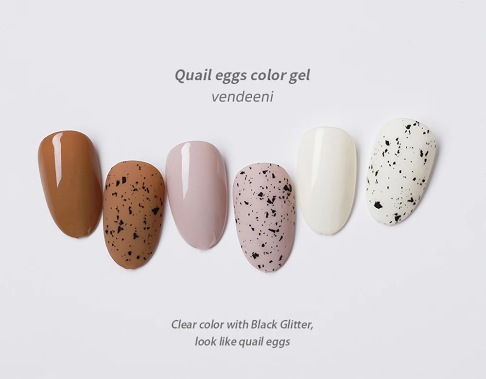 Vendeeni Eggshell Gel-Nagellack 15ml Klar UV LED Soak-Off Gel-Lack Spezielles Schwarzes Material Nagelgel Mit Beliebiger Farbgrundierung – Detail 8