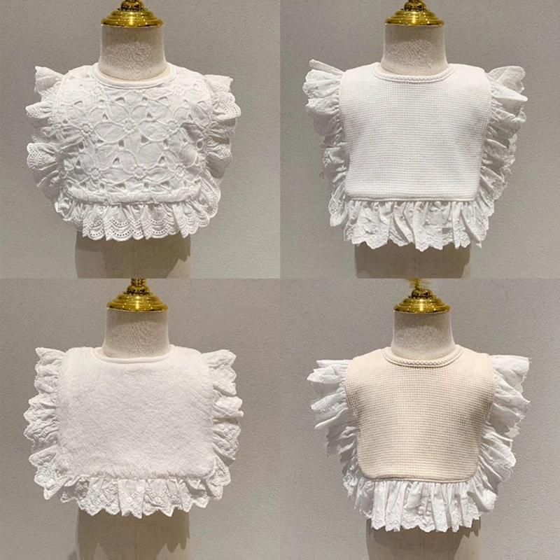 Cute Hollow Lace Princess Baby Girls Vest Autumn Sweet Windproof Cotton Vest Toddler Girl Baby Photography Props Costumes