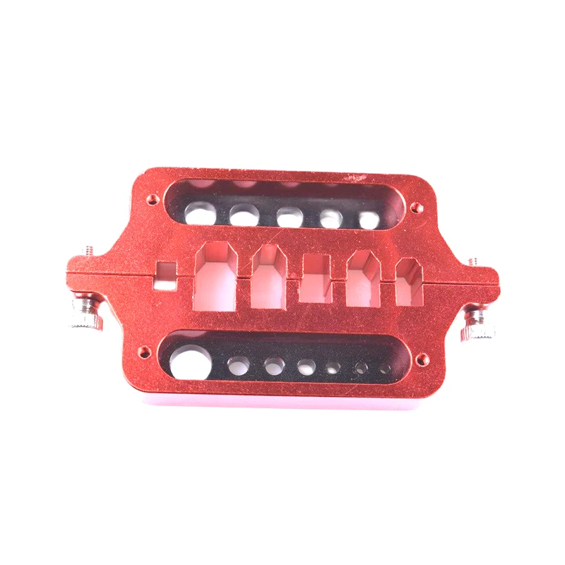 Red Aluminum multifunction soldering jig  aid  with  black thermal insulating layer  for XT60 XT90 deans connector