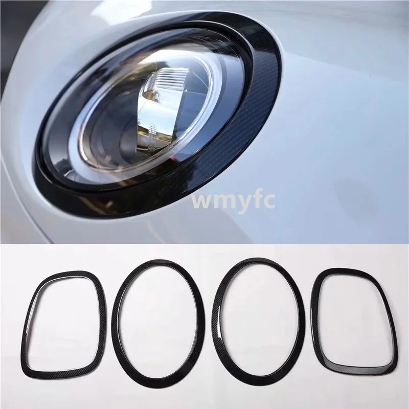 

Car Eyebrow Headlight Taillight Frame Rear Lamp Ring Cover Case Loop Stickers For Mini Cooper One F55 F56 3 Doors 2014-202 4pcs