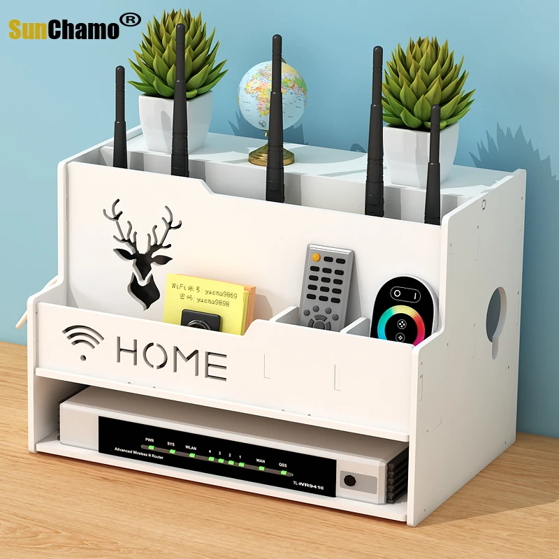 

WiFi Router Storage Box Wireless Optical Cat Box for Desktop Set-top Box Floor Wire Network Cable Sorting Box