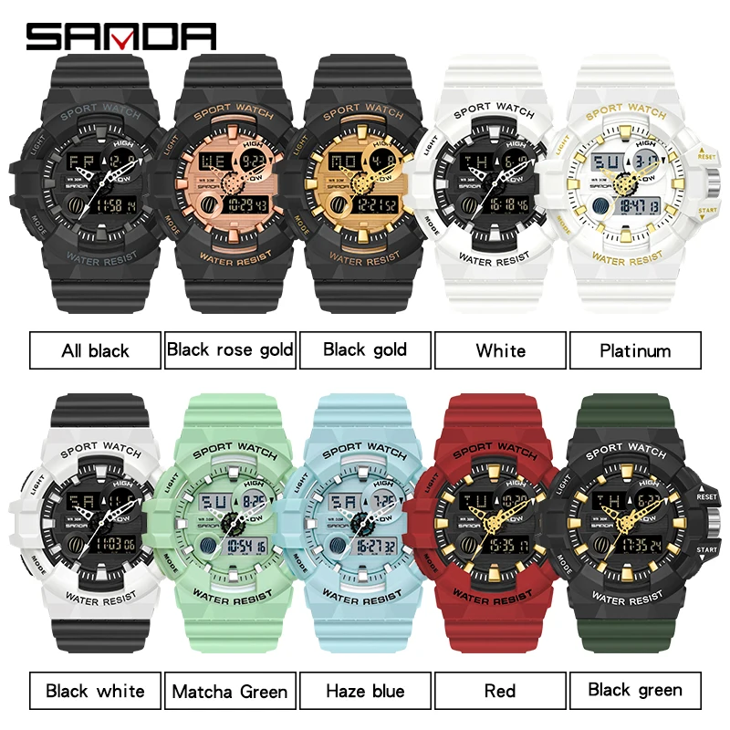 SANDA Men\'s Watches Top Brand Luxury Military Quartz Watch Multifunction Men Waterproof Wristwatches Relogio masculino