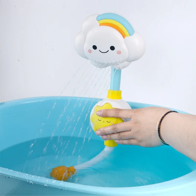 Baby Bath Toys Cloud Bathtub Showers Bathing Spouts Suckers Folding Faucet Children Bath Toys Cute Spray Shower Kids Gift