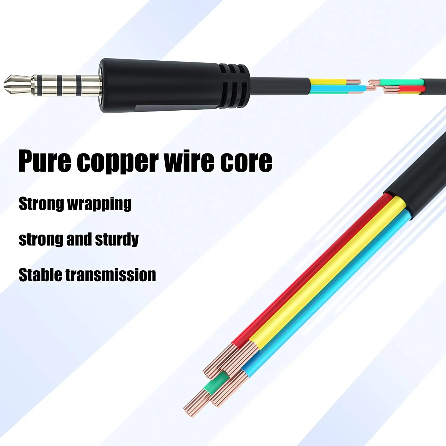 Cavo di ricarica maschio AUX da 3 piedi USB 2.0 tipo A A 3.5mm per lettori MP3 MP4, cuffie, altoparlanti, orologi, Boombox, ricerca