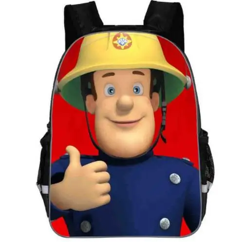 Popular Gifts For Kids Baby Round Backpack Bag For Children Cartoon Hero Fireman Sam Backpack Bag For Girls Boys school bags