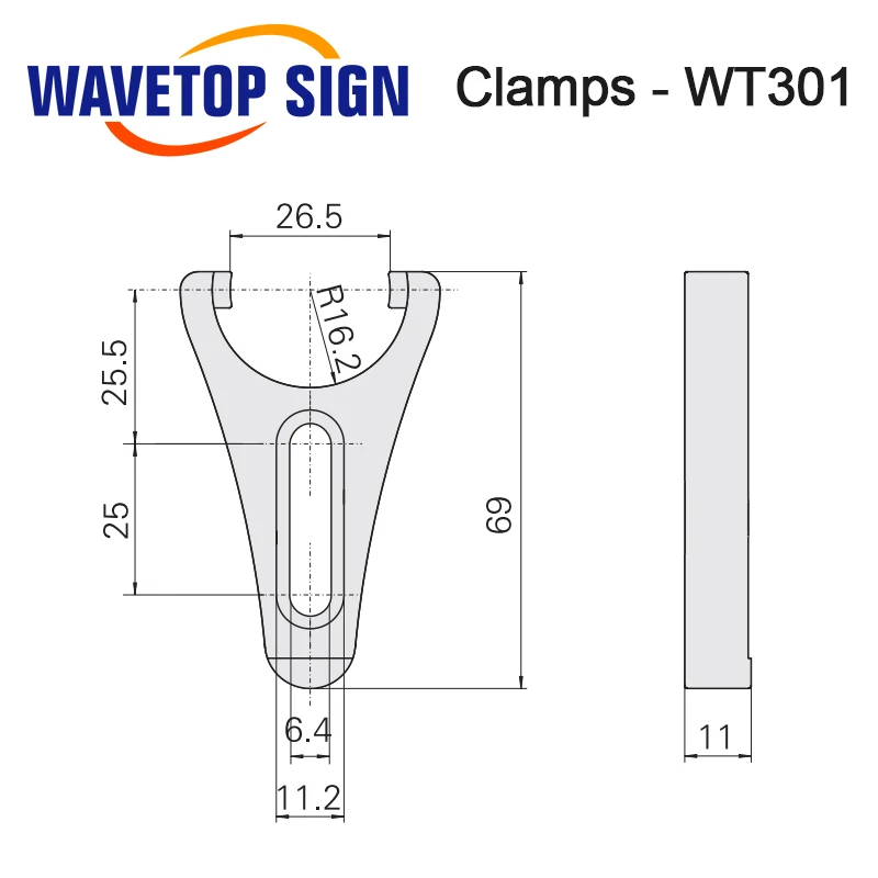 WaveTopSign Mirror Frame Support Rod Fixed Seat Match with Mirror Diameter 20mm 25mm 30mm 30mm 50mm
