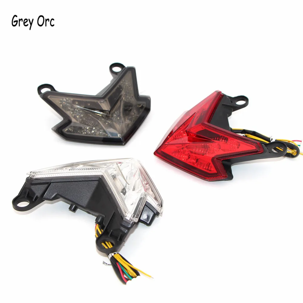 

ZX-6R Rear Tail Light For KAWASAKI Ninja ZX-6R Z125 Z800 Accessories Motorcycle LED Tail Light Brake Turn Signal Integration