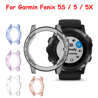 Silicone Protective Case Cover for Garmin Fenix 5 5s 5X SmartWatch Soft Protector Shell Case for Garmin Fenix5 Smart Accessories