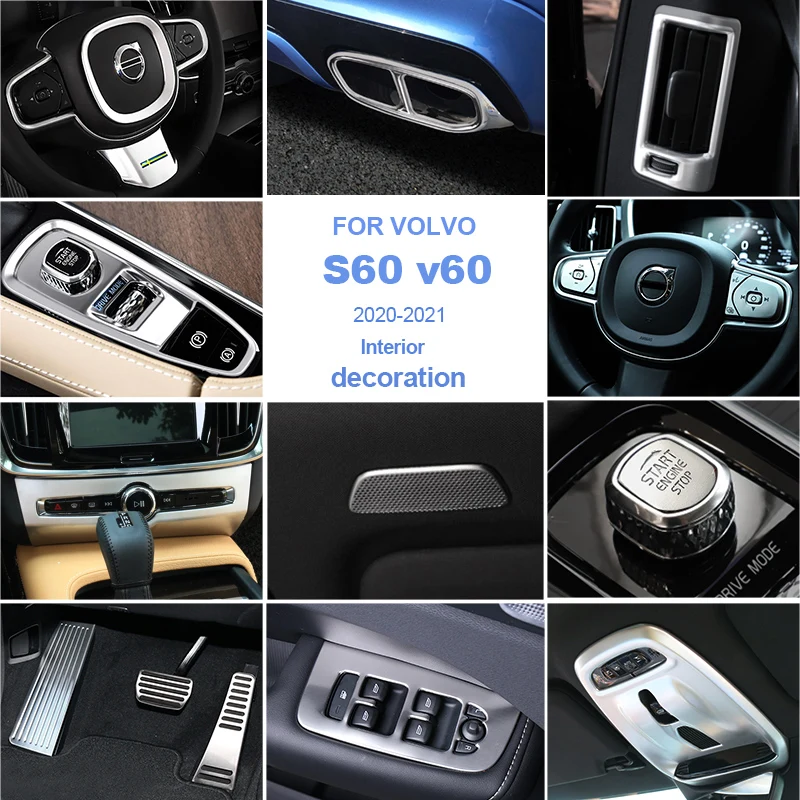 Car styling for Volvo s60 v60 2020-2023 decoration/ABS/stainless steel car interior trim strip auto parts car sticker