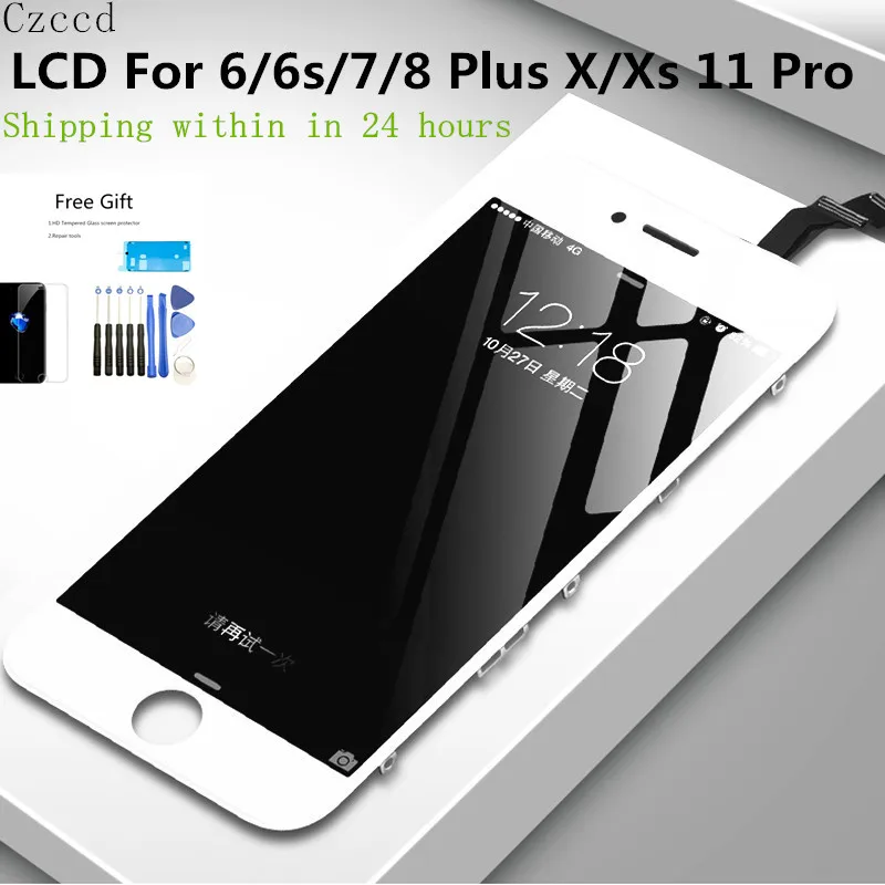 LCD For iPhone Xr X 11 Pro Xs Max 12Pro 6 6s 7 8 Plus SE2020 3D Touch Screen Replacement 100% New AAA +++ Quality Display Module