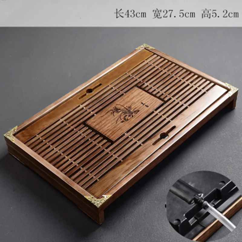 Tea Set, Bamboo Tea Tray ,MelamineTea Table Water Storage Tea Set Table Chinese Pu\'er Tea Cup Ceremony Tools Tea Set