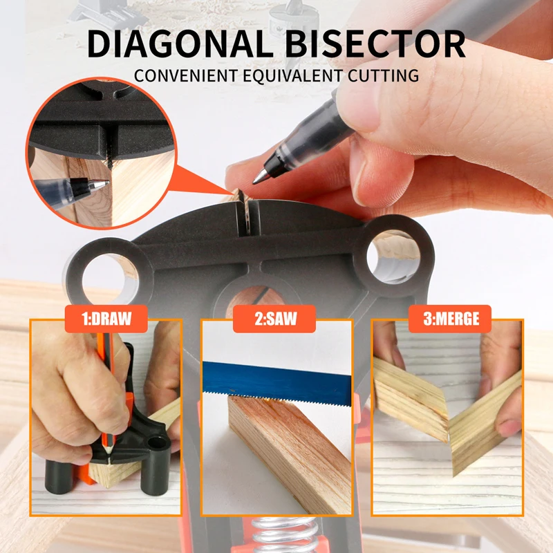 90 Graden Haakse Clamp Bevestiging Clips Fotolijst Hoek Klem Houtbewerking Hand Tool Positionering Armatuur Thuis Diy Tool
