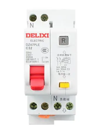 DZ47PLE 1P+N C 6A DZ47PLEC6 1P+N | C | 30mA | 6A Leakage protection circuit breaker