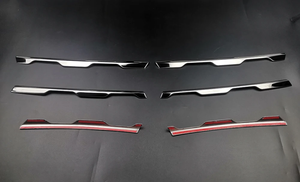 For Renault Duster 2021 Stainless Steel Car Front Engine Bumper Grill Upper Center Grille Cover trim Accessories 6pcs