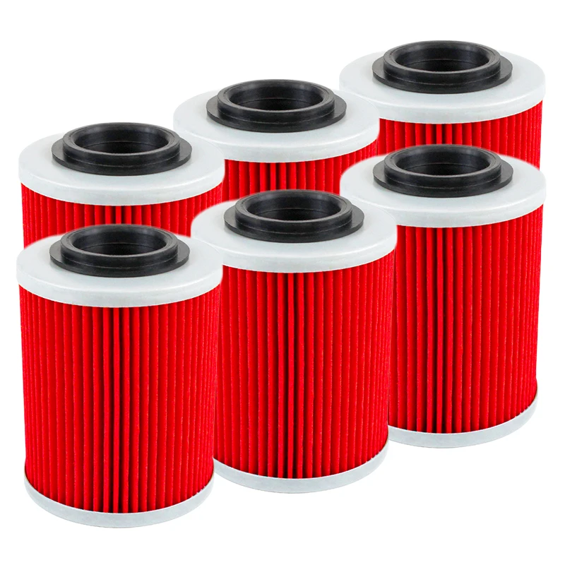 2/4/6 Pcs Cyleto Motorcycle Oil Filter for BRP CAN-AM DS650 Commander Max 800 1000 800R 1000R Maverick X3 Defender HD10 HD8